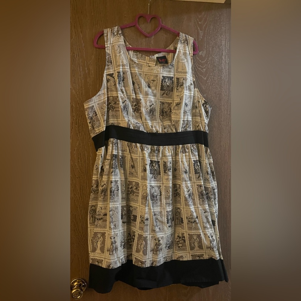 ModCloth Spanish skeleton tarot card dress